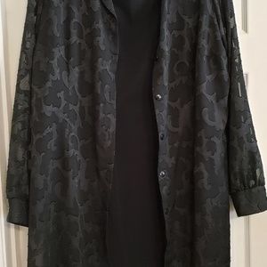 Two piece black cocktail dress